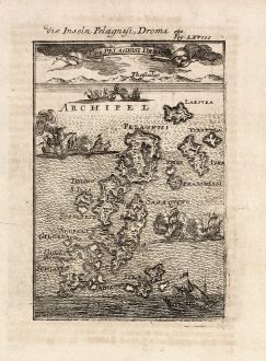 Antique Maps, Mallet, Greece, Pelagnisi, Dromo, 1686: Die Inseln Pelagnisi, Dromi / I. de Pelagnisi Dromi