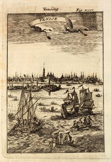 Antique Maps, Mallet, Italy, Venice, 1686: Venedig / Venise