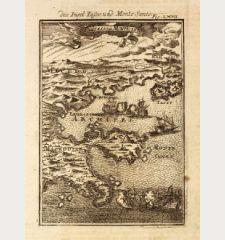 Mallet, Greece, Thasos, Mount Athos, 1686: Die Insel Tassos und Monte Sante / Il de Tasso et Monte Santo