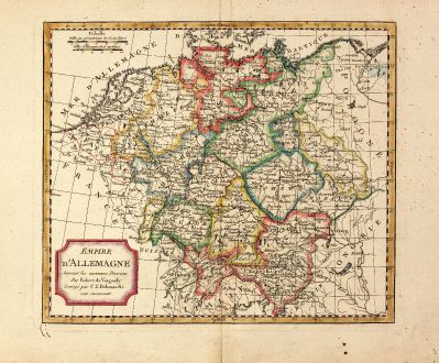 Antike Landkarten, Delamarche, Deutschland, 1800: Empire d'Allemagne