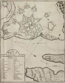 Antike Landkarten, Mynde, Spanien - Portugal, Menorca, Mahon, Kastell von Felipe: A Plan of the Underground Works of St. Philip's Castle