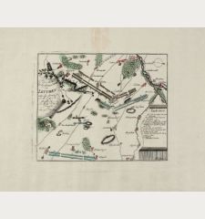 Plan de la fameuse Bataille de Leuthen entre les Armée de J. M. J. et R. et celle de J. M. le Roy de Prusse. les 5. Dec....