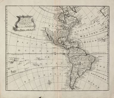 Antique Maps, Bowen, America Continent, 1747: A New General Map of America.