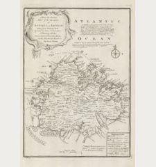 Bowen, Central America - Caribbean, West Indies, Antigua: A New and Accurate Map of the Island of Antigua or Antego ... Containing All the Towns, Parish Churches, Forts, Castles,...