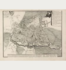 Plan de la ville et citadelle de Gand qui fut assigée par les Hauts-Allièz le 18 décembre 1708, où l'on ouvrit la...