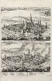 Antike Ansicht von Isny, Allgäu, Bayern. Gedruckt bei M. Merian um 1643 in Frankfurt.