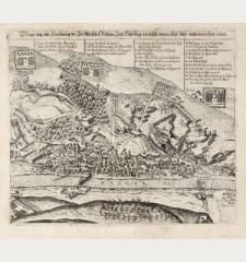 Bellus, Germany, Baden-Wurttemberg, Heidelberg, 1627: Belagerung und Einnehmung der Chur Pfaltzischen Residens Stadt Heydelberg, wie dieselbe von den Kays: Bayr: mit stürmender...