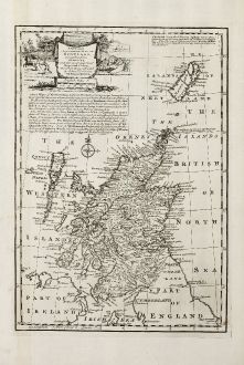 Antike Landkarten, Bowen, Britische Inseln, Schottland, 1747: A New and Accurate Map of Scotland Compiled from Surveys, and the Most Approved Maps and Charts