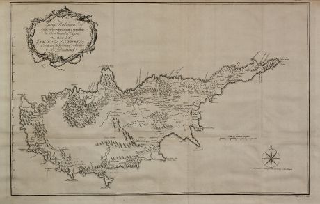 Antique Maps, Drummond, Cyprus, 1754: To George Wakeman Esq, Consul for his Majesty the King of Great Britain, in the Island of Cyprus. This Map of the Island of...