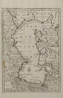 Antique Maps, Bowen, Russia, Caspian Sea, 1747: A New & Accurate Map of the Caspian Sea ...