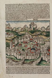 Antike Landkarten, Schedel, Italien, 1493: Italia / Portugalia