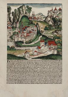 Antike Landkarten, Schedel, Österreich - Ungarn, 1493: [Hungaria]