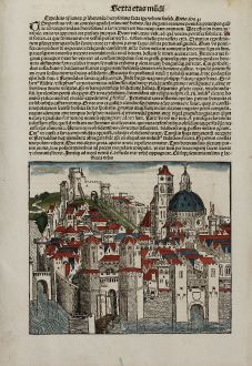 Antike Landkarten, Schedel, Türkei, Nicäa, Iznik, 1493: Nicea Urbs