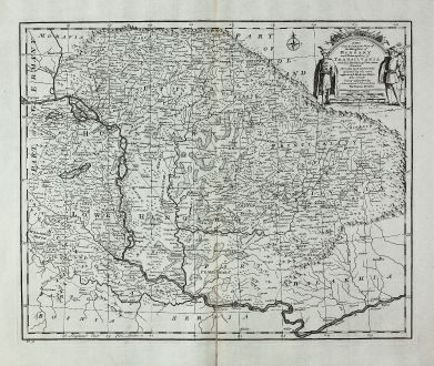 Antique Maps, Bowen, Austria - Hungary, 1747: A New and Accurate Map of the Kingdom of Hungary and Principality of Transilvania with the Bordering Countries Drawn from...