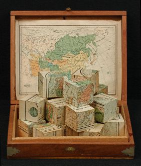 Atlanten, Verneau, Puzzle, Spiel, 1880: Mappemonde en deux Hemispheres