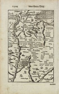 Antique Maps, Münster, Germany, North Rhine-Westphalia, Eifel, 1574: Eyfalia