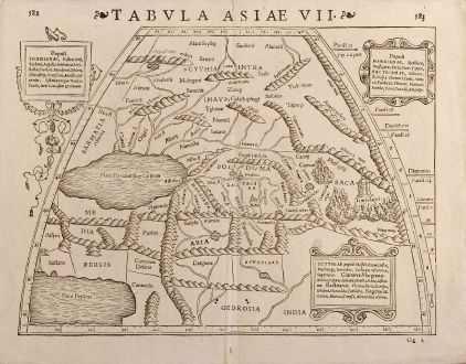 Antique Maps, Münster, Middle East, 1571: Tabula Asiae VII