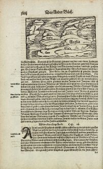 Antike Landkarten, Münster, Britische Inseln, England, Schottland, Irland, 1574: [Von den Britannischen Inseln...]