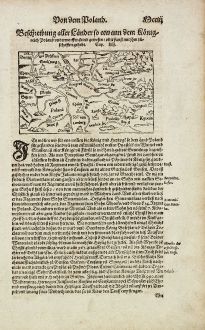 Antique Maps, Münster, Poland, 1574: Beschreibung aller Laender so etwann dem Koenigreich Poland underworffen seind gewesen...