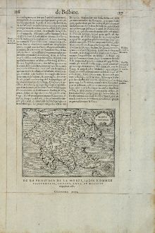 Antique Maps, de Belleforest, Greece, Peloponnese, 1575: Morea Penisola