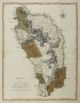 Antique Maps, Laurie & Whittle, Central America - Caribbean, Dominica, 1794: Dominica from An Actual Survey, Completed in the Year 1773 ... 1794