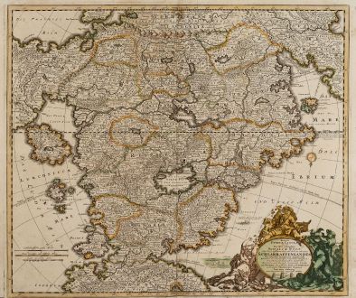 Antique Maps, Seutter, Utopia, Cockaigne, 1730: Accurata Utopiae Tabula das ist der Neu-Entdeckten Schalck-Welt, oder des so Offt Benannten und doch nie Erkannten...