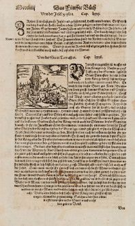 Antique Maps, Münster, India, Calicut, Kozhikode, Thamarassery, 1574: Von der Statt Tarnasseri