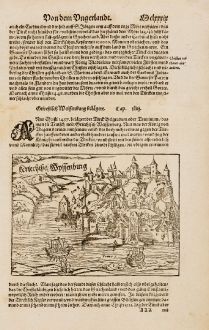 Antique Maps, Münster, Balkan, Serbia, Belgrade, 1574: Kriechisch Wyssenburg / Griechisch Weissenburg belagert
