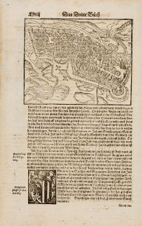 Antique Maps, Münster, Germany, Saxony-Anhalt, Magdeburg, 1574: Meydenburg