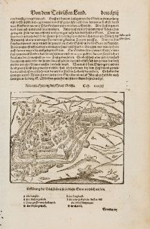 Antike Landkarten, Münster, Deutschland, Thüringen, Gotha, 1574: Abcontrafhetung der Statt Gotha