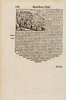 Antique Maps, Münster, Germany, Rhineland-Palatinate, Zweibrücken, 1574: Zweybruck / Bitsch