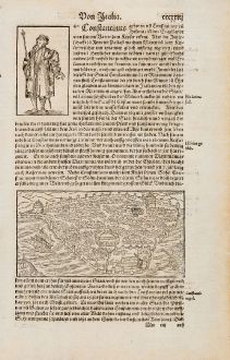 Antique Maps, Münster, Turkey, Constantinople, Istanbul, 1574: Constantinus / Constantinopel