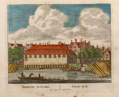 Antique Maps, Schenk, Netherlands, Amsterdam, Templum Insulare, 1700: Templum Insulare