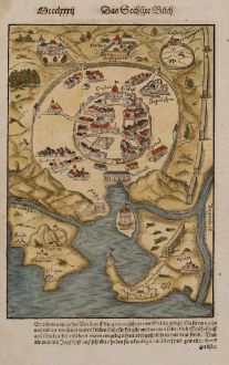 Antike Landkarten, Münster, Nordafrika, Tunesien, Tunis, 1574: [Tunis]