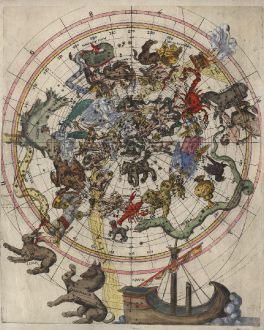 Antique Maps, Anonymous, Northern Sky, before 1569: [Celestial Chart - Himmelskarte]