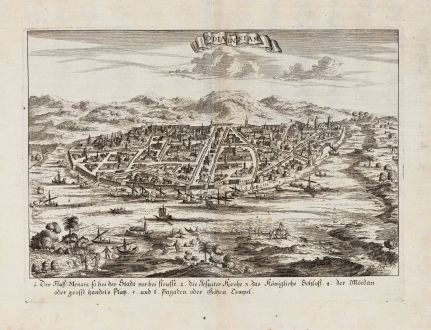 Antique Maps, Haffner, Southeast Asia, Thailand, Siam, Ayutthaya, 1700: Odia in Siam