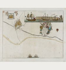 Prospect of Leith from the east - To the Right Honourable Sr. James Fleming, Lord Provost of ye City of Edenburgh