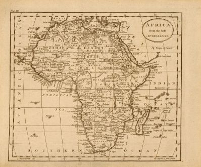 Antike Landkarten, Russell, Afrika Kontinent, 1795: Africa from the best authorities