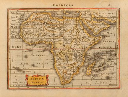 Antique Maps, Goos, Africa, 1630: Africae descriptio