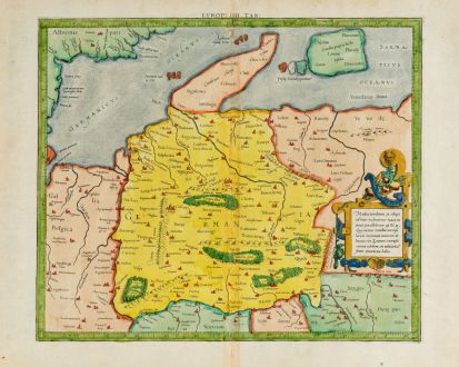 Antike Landkarten, Mercator, Deutschland, 1584: Europ: IIII Tab: