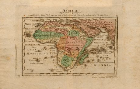 Antique Maps, Kilian, Africa, 1760: Africae compendiosa representatio, Compendiose Vorstellung deß gantzen Welt Theils Africa mit seinen Kayserthumen und...