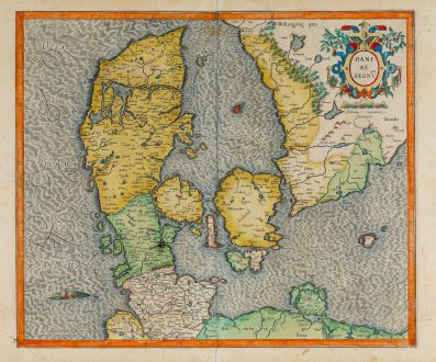 Antike Landkarten, Mercator, Dänemark, 1613-19: Daniae Regnu