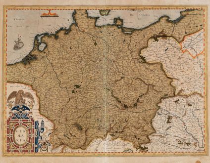 Antike Landkarten, Mercator, Deutschland, 1585 oder 1595: Germania