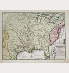 Novissima Tabula Regionis Ludovicianae Gallice dictae la Louisiane...