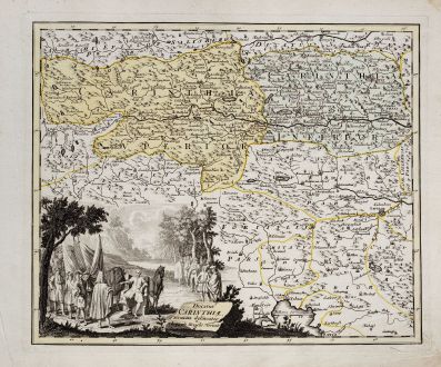 Antike Landkarten, Weigel, Österreich - Ungarn, Kärnten, 1718: Ducatus Carinthiae accurata delineatio