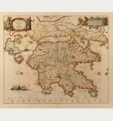 Janssonius, Griechenland, Peloponnes, 1660: Peloponesus sive Morea. Auth. I. Laurenbergio.