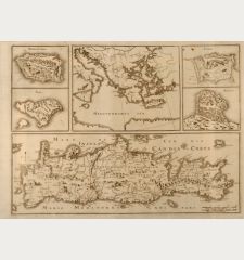 Merian, Greece, Crete, Candia, Heraklion, 1672: Insula Candia olim Creta