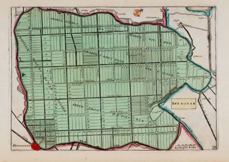 Antike Landkarten, Anonymous, Niederlande, Amsterdam, Beemster, 1660: Beemster