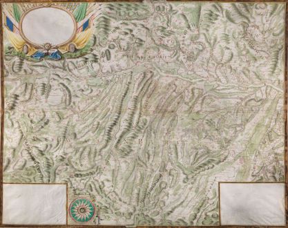 Antique Maps, Anonymous, Germany, Baden-Wuerttemberg, Danube, 1702: [Donau Strom von Sigmaringen bis Donauwörth]