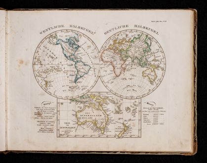 Atlases, Stieler, School Atlas, 1840: Stieler's Schul-Atlas über alle Theile der Erde nach dem neuesten Zustande, und über das Weltgebäude. Nach Stieler's...